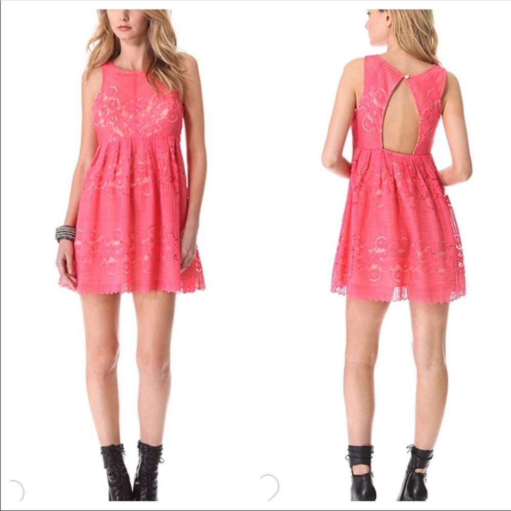 Coral sun dress